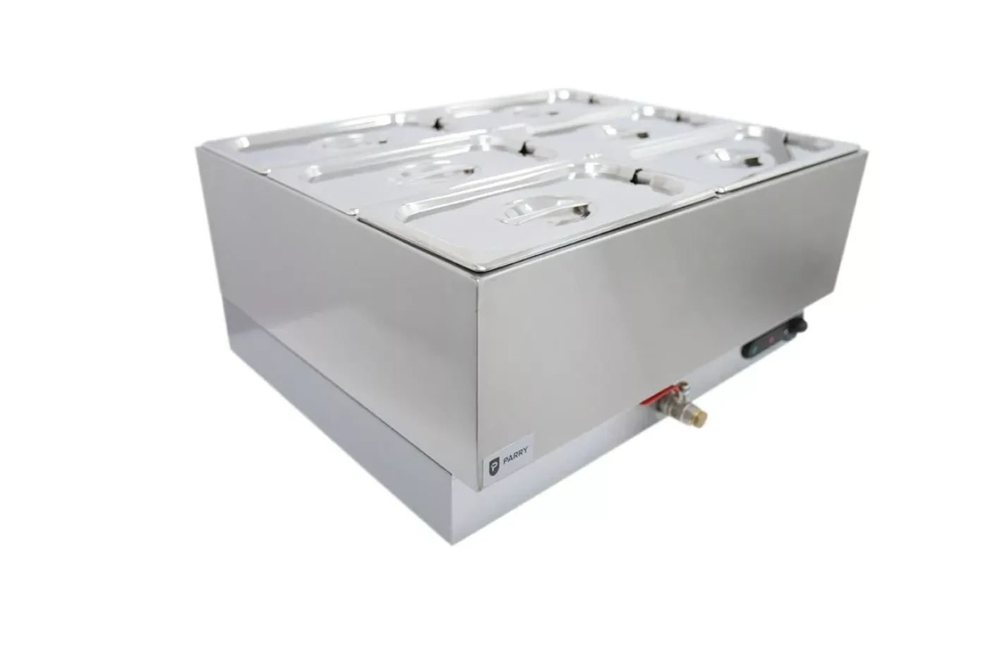 Parry Hot Hold 1985 electric bain marie wet with drain 6 x 1]3 GN. - islandcatering - 1