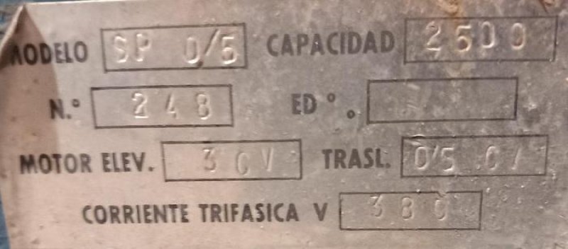 Guincho elétrico LETAG de 2,5 ton