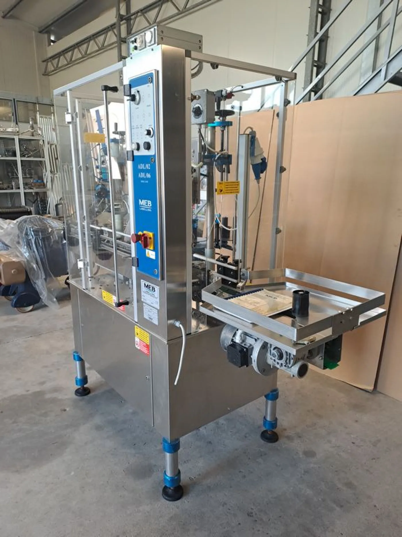 ADHESIVE LABELLING MACHINE MEB, MODEL ADL 02, WITH 2 STATIONS, SECOND HAND EQUIPMENT - 6