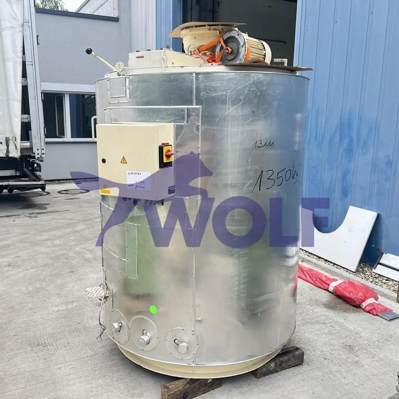 Rührwerksbehälter WOLF - Type RB-2,0 mit ca. 2.000 kg Nutzinhalt. - 1