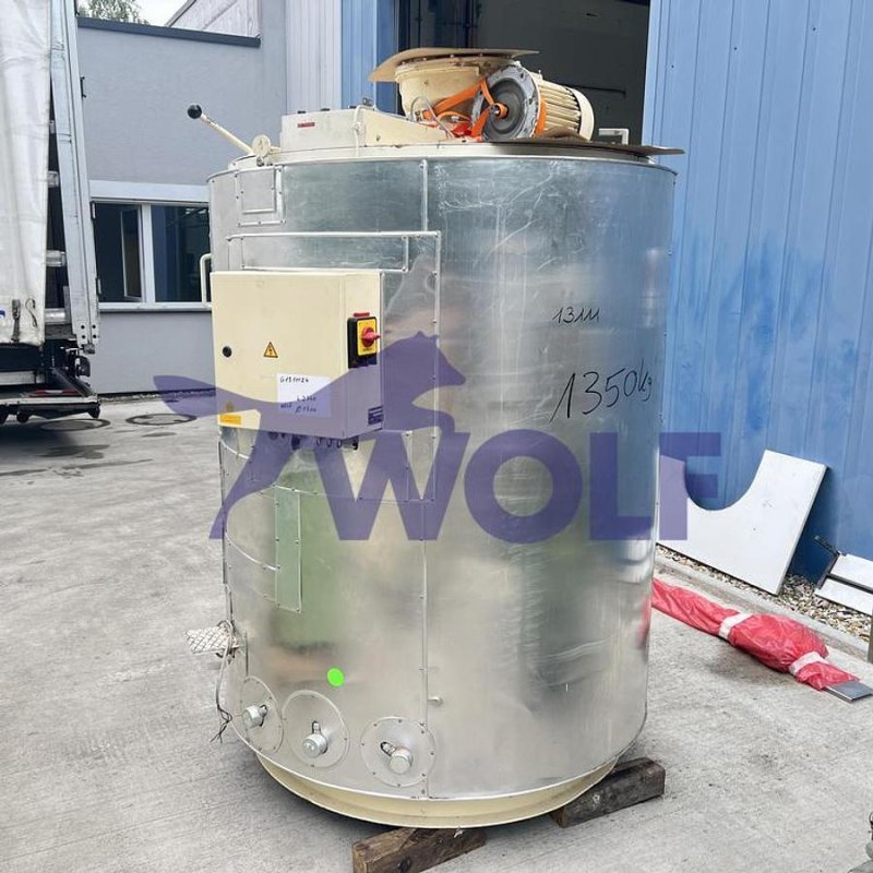 Rührwerksbehälter WOLF - Type RB-2,0 mit ca. 2.000 kg Nutzinhalt.