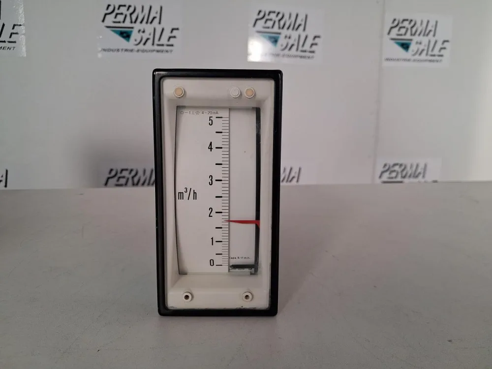Camille Bauer Drehspulinstrument 4–20 mA 0–5 m³/h mit Grenzkontakten