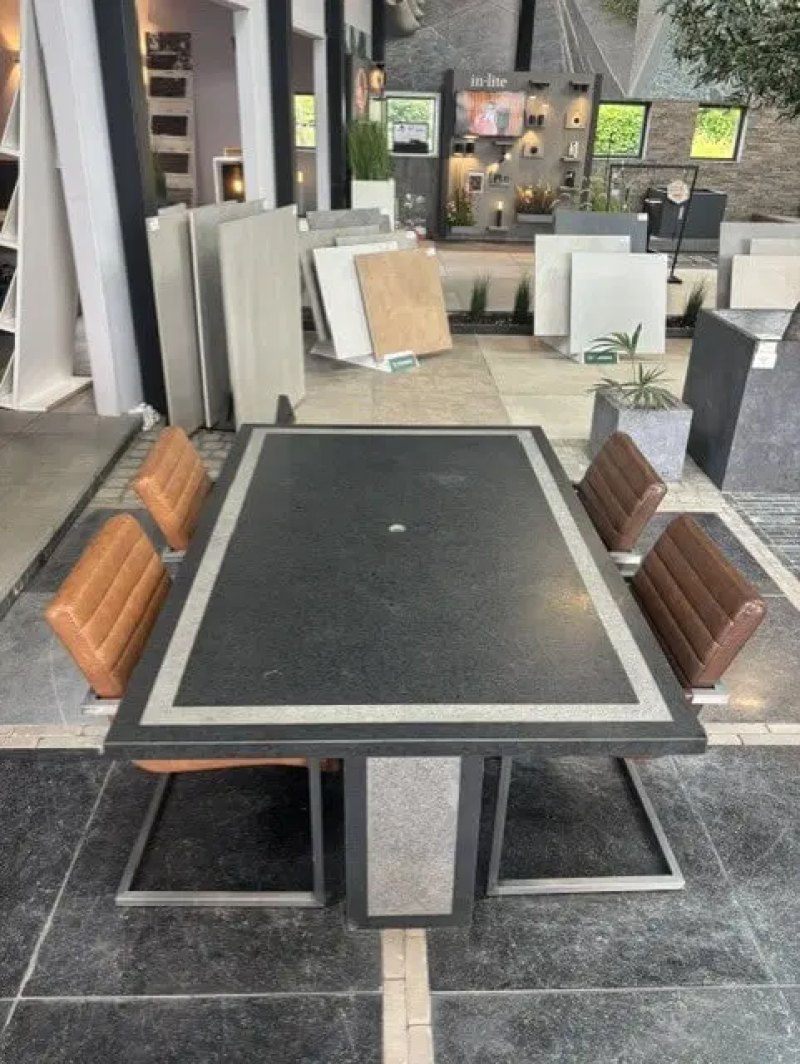 Orient Black Tafel geschuurd met rand