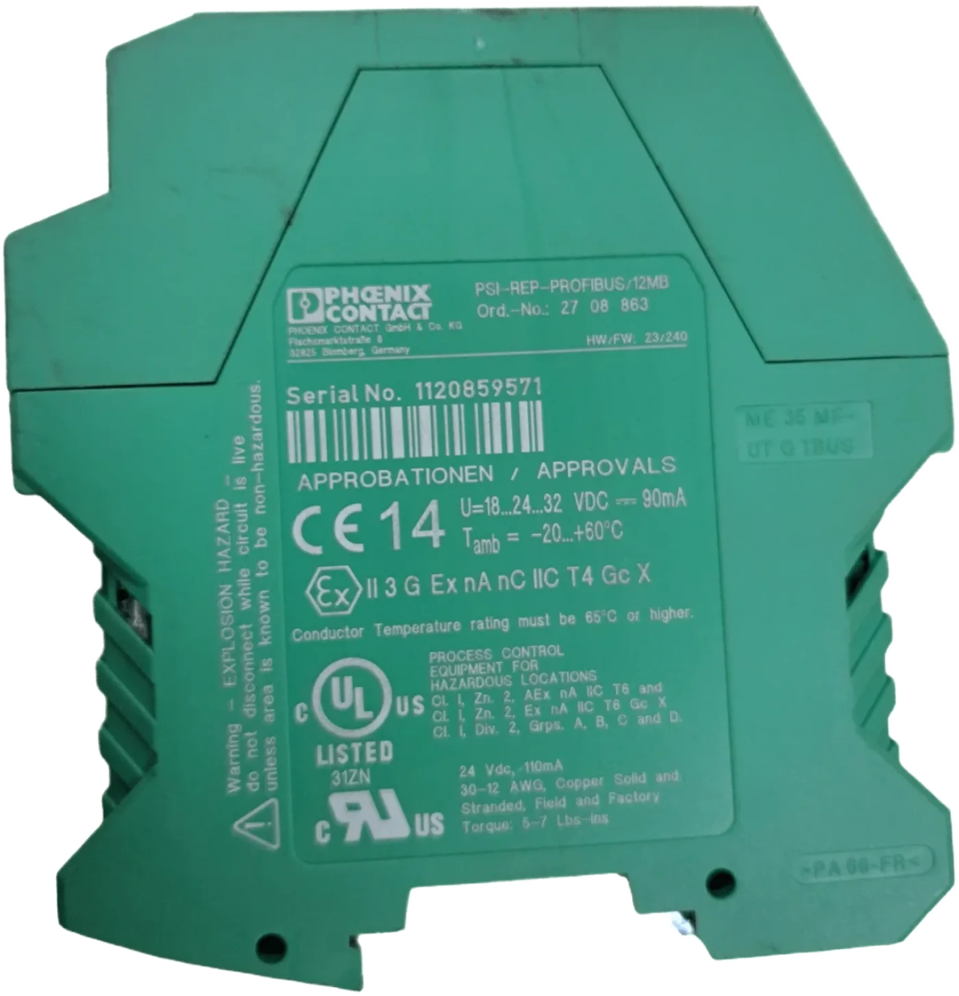 Phönix-Contact Modularer Repeater zur Potenzialtrennung und Reichweitenerhöhung für PROFIBUS - 2