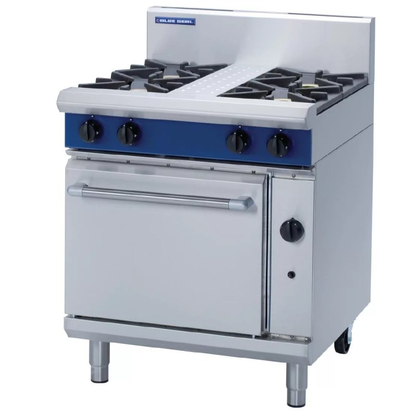 Blue Seal Evolution 4 Burner Static Oven Natural Gas 750mm G505D/N - islandcatering