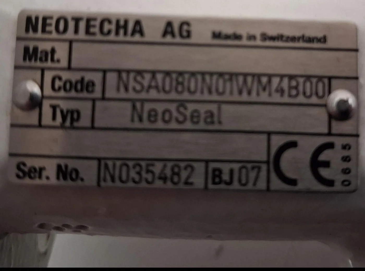 Neotecha NeoSeal DN80 PFA Lined Butterfly Valve - 6
