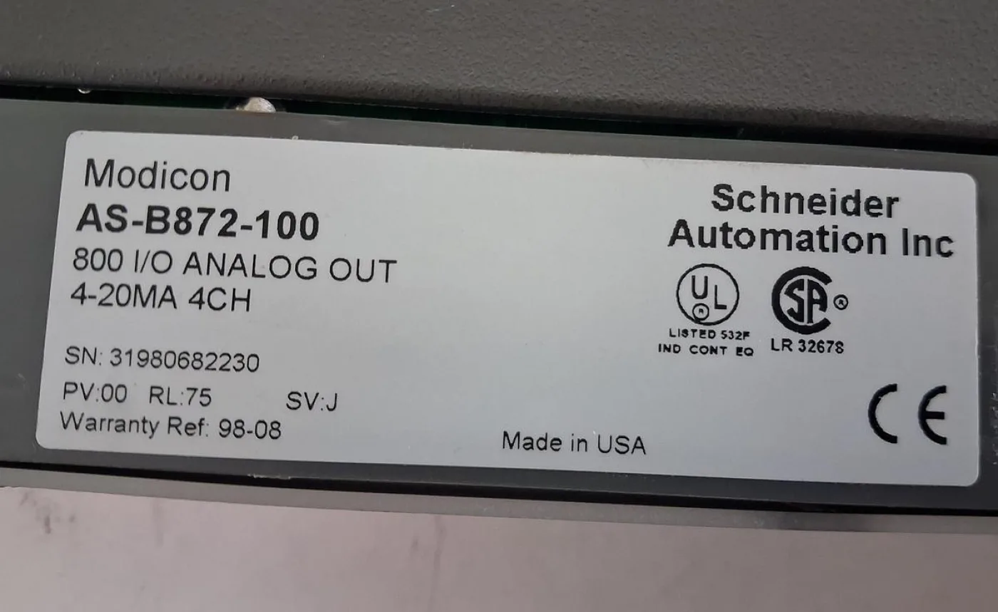 Modicon AS-B872-100 Analog Output Module - 4