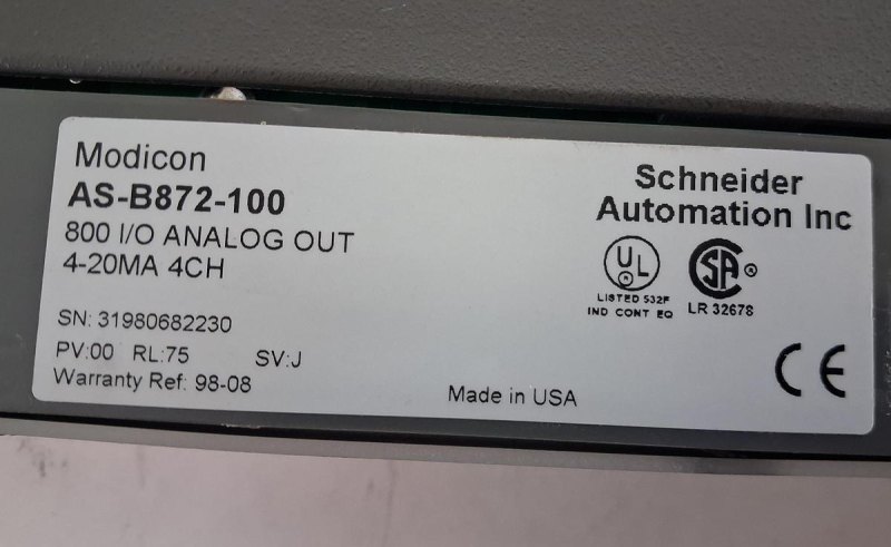 Modicon AS-B872-100 Analog Output Module