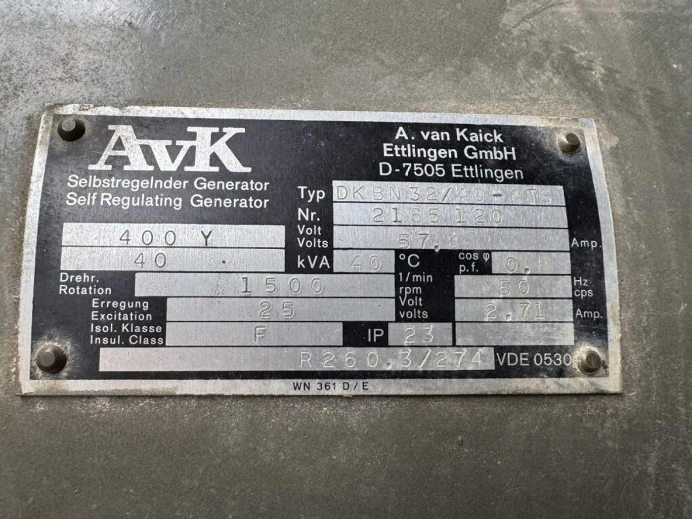 MWM D226-4 / A.VAN KAICK GEN.SET 40 KVA - 5
