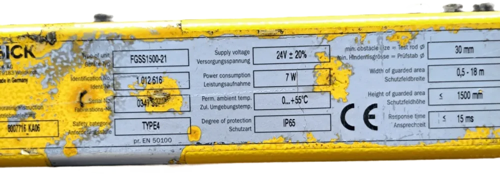 Sick Sicherheitslichtschranke FGSE1500-21 / 1012616