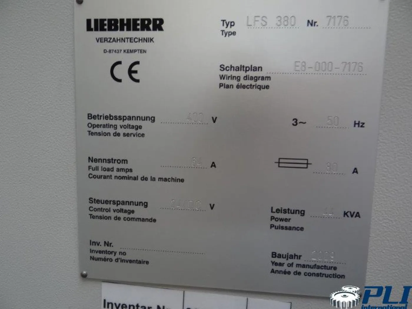 8 AXIS KNIFE CUTTING MACHINE – LIEBHERR – LFS 380 - 5