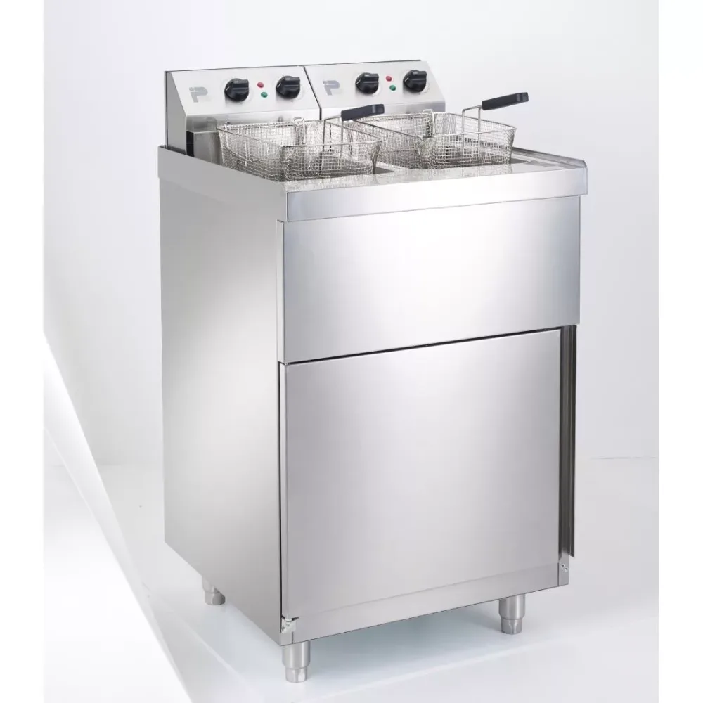 Parry Twin Tank Twin Basket Free Standing Electric Fryer NPDPF9 - islandcatering