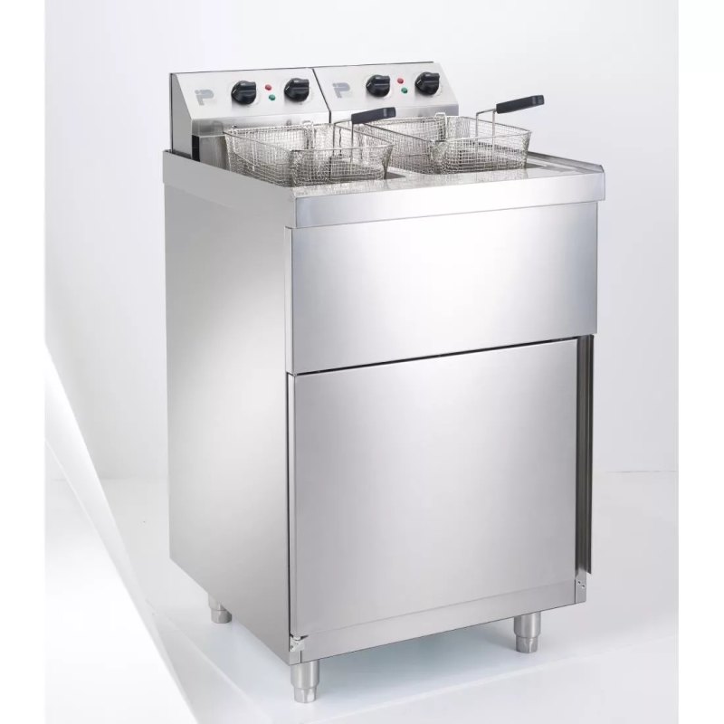 Parry Twin Tank Twin Basket Free Standing Electric Fryer NPDPF9 - islandcatering