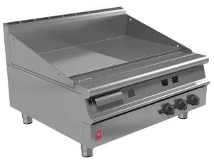Falcon Dominator Plus 900mm Wide Half Ribbed Natural Gas Griddle G3941R - islandcatering