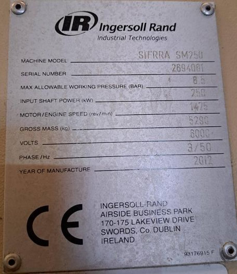 Ingersoll Rand Sierra SM 250