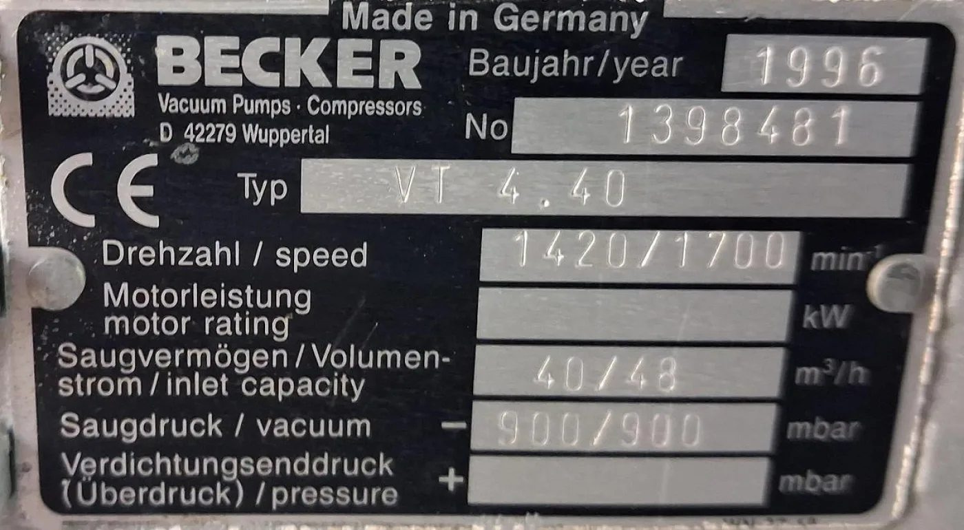 Becker Vakuumpumpe Modell VT 4.10 - 8