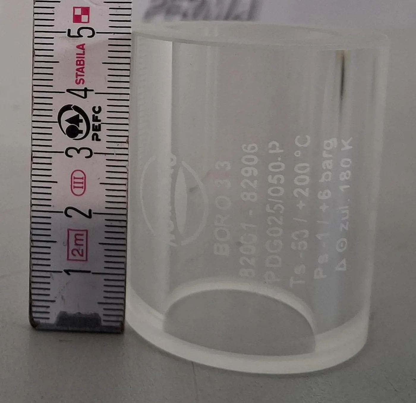 Normag Distanzstück aus Borosilikatglas 3.3 Länge 50 mm Nennweite DN 25 - 3
