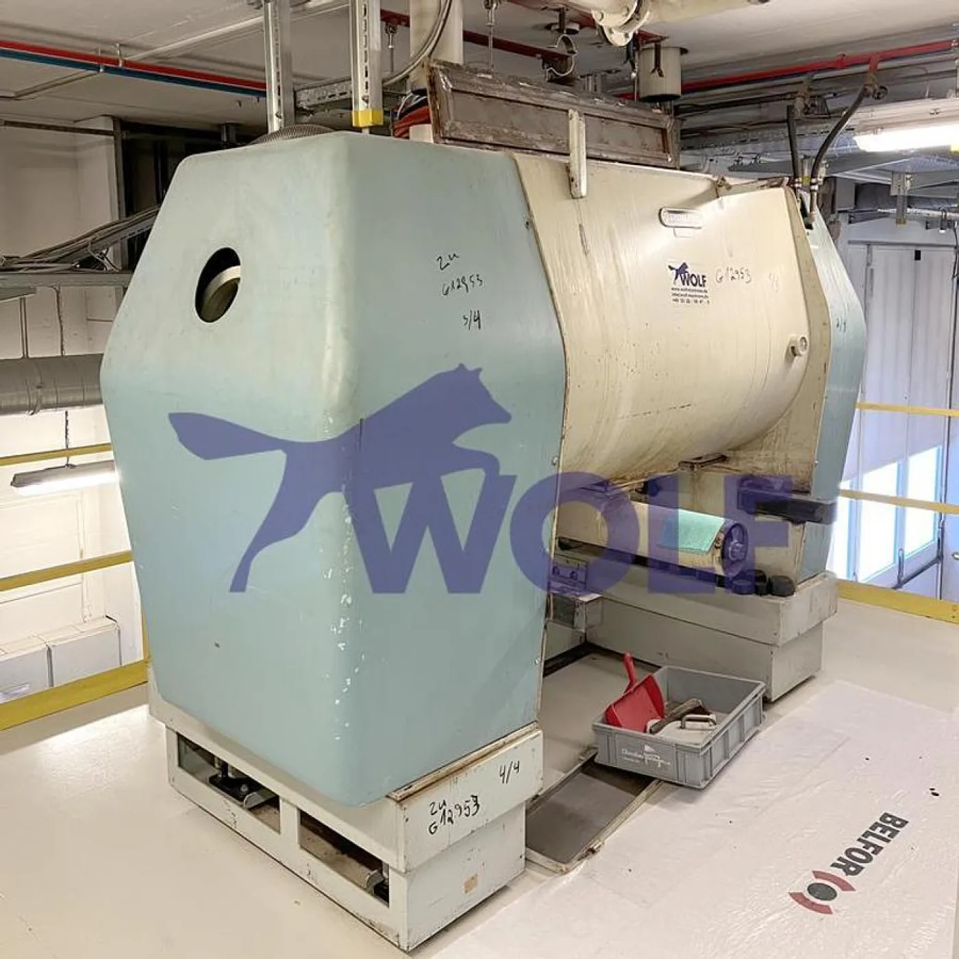 Horizontalmischer BÜHLER - Type SMC-800 mit ca. 800 kg Inhalt. - 4