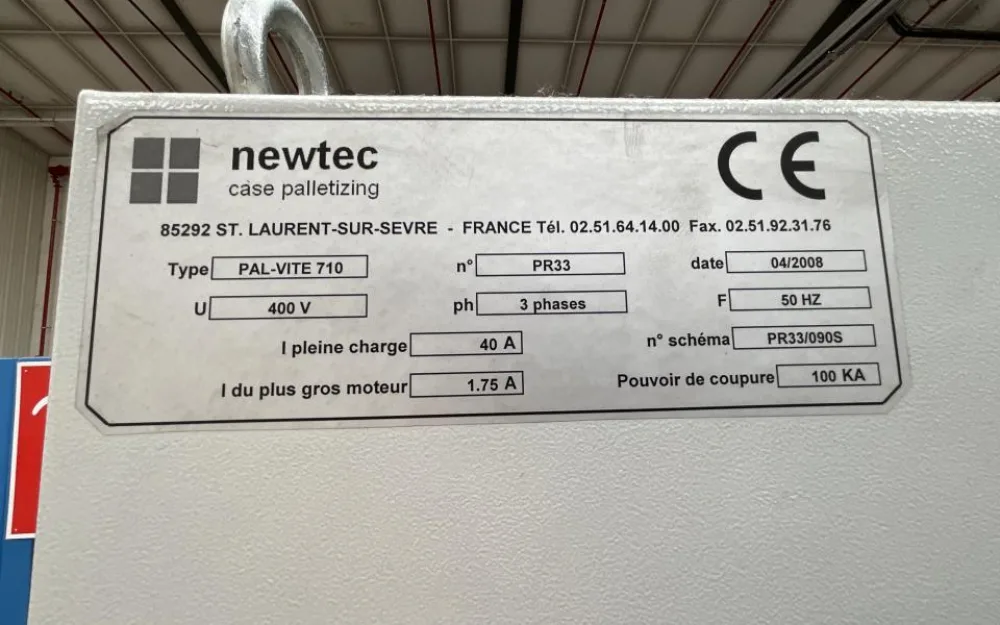 2008 Newtec Newtec PAL-VITE 710 Palletiser - Line 7