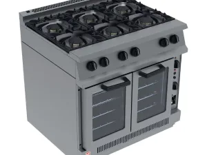 Falcon Dominator 6 Burner Convection Natural Gas Oven Range G2102 - islandcatering