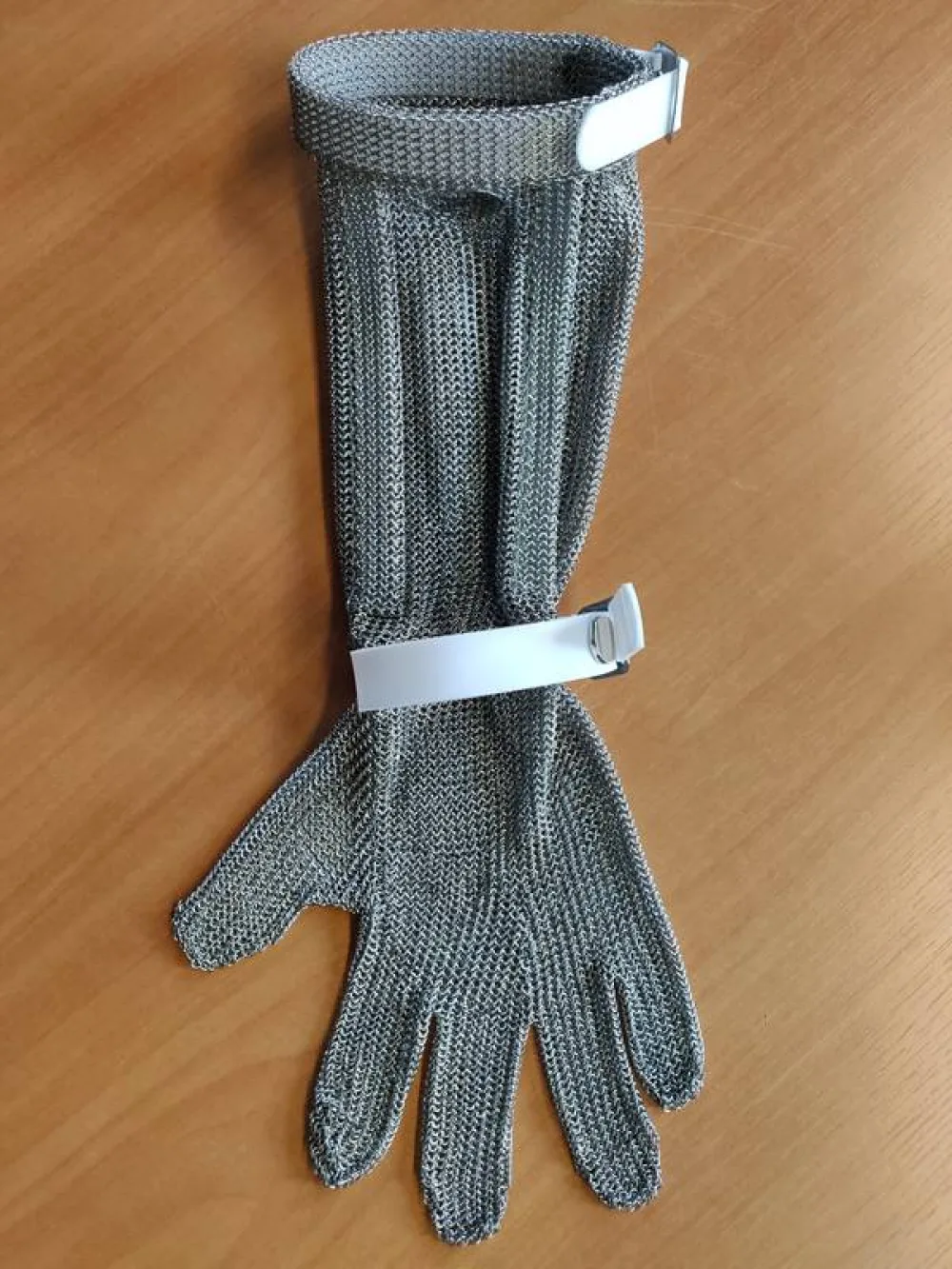 Stainless steel safety glove, long cuff, S