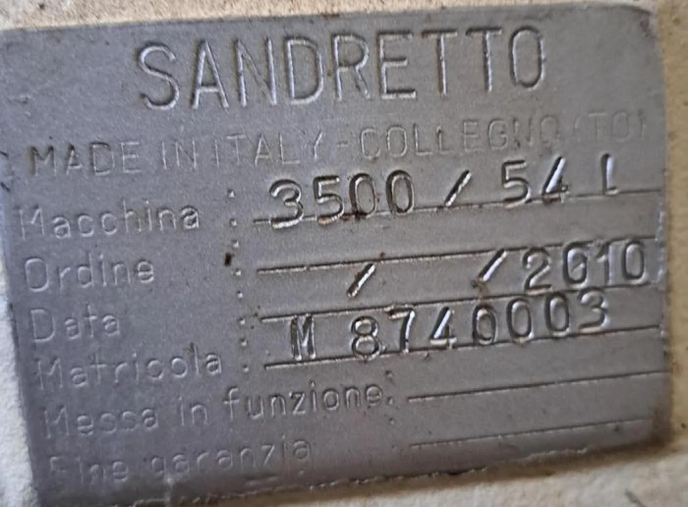 Injetora SANDRETTO HES 3500 - 6