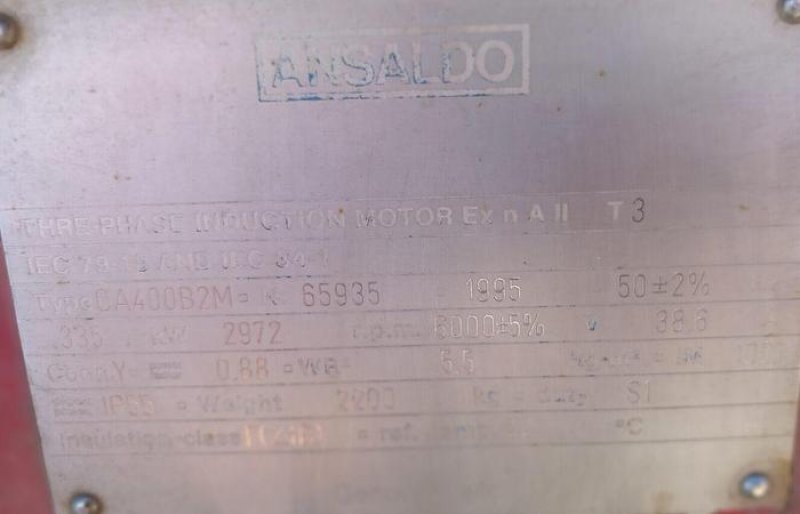 Motor Ansaldo 335 Kw