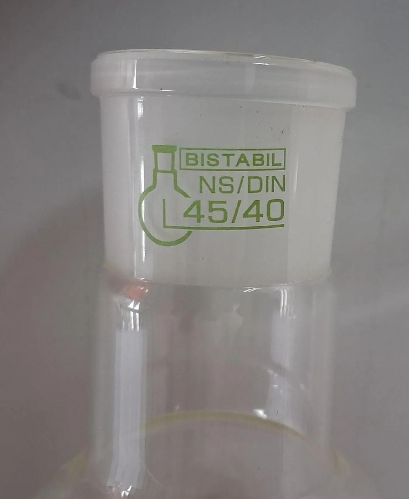 Bistabil Labor-Glasapparatur / Glasvorlage aus Borosilikatglas mit Normschliff NS/DIN 45/40 - 2