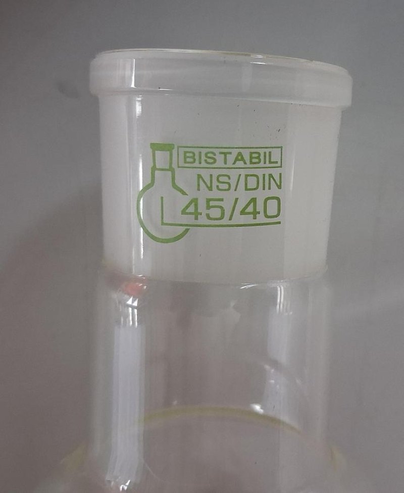 Bistabil Labor-Glasapparatur / Glasvorlage aus Borosilikatglas mit Normschliff NS/DIN 45/40