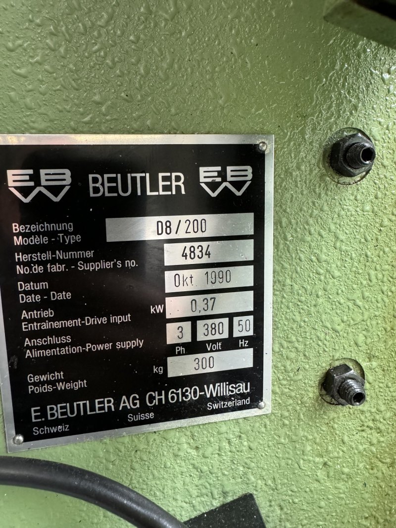 EXCENTRIC PRESS “BEUTLER” D8-200