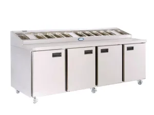 Foster Four Door Prep Counter Fridge FPS4HR - islandcatering