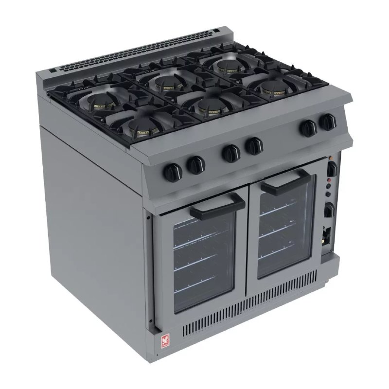 Falcon Dominator 6 Burner Convection Propane Gas Oven Range G2102 - islandcatering