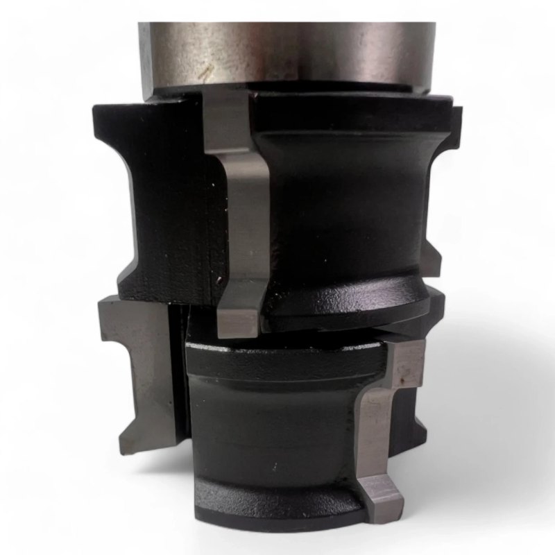HSK 63 F Spannzangenfutter mit Bohrungsaufnahme und Duplex HW Profilfräser D=63 mm L=36 mm