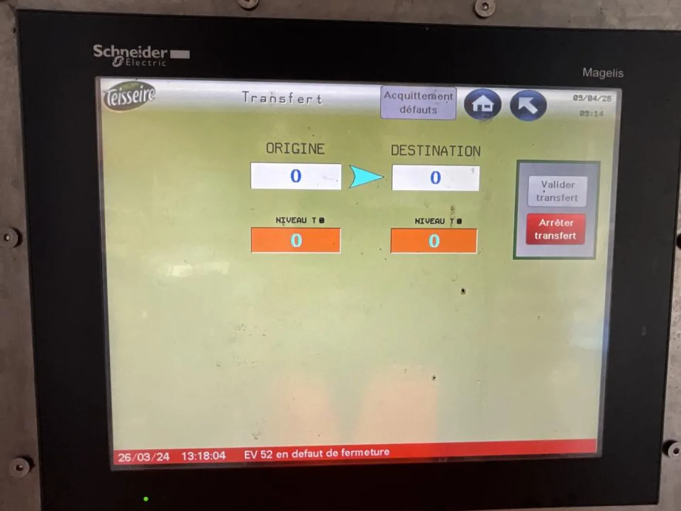Schneider Electric Schneider Electric HMI Control Panel for Storage Tanks T1 to T4 - 7