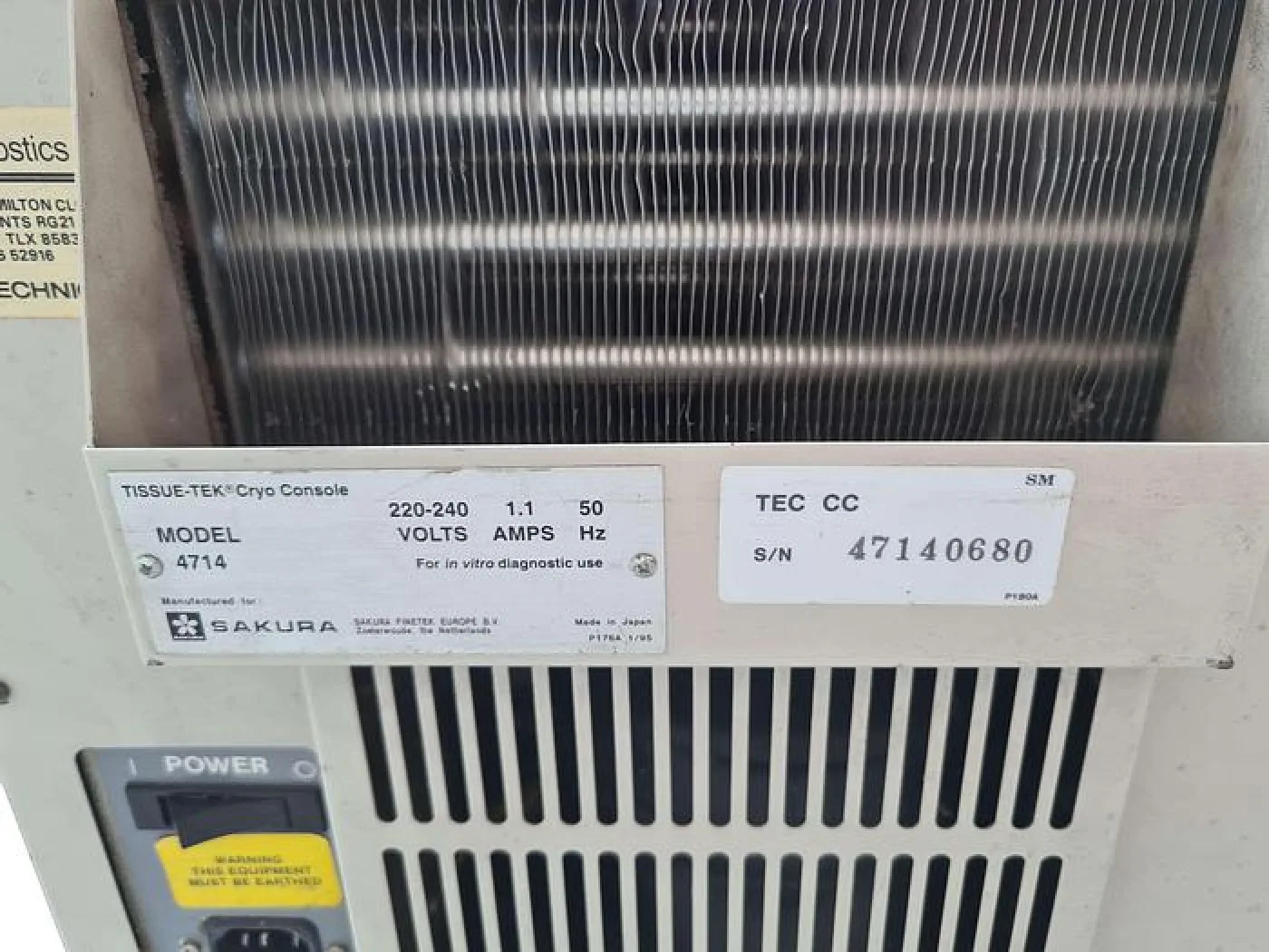 Tissue-Tek TEC 4715 Embedding centre with Cryo console Coldplate - 6