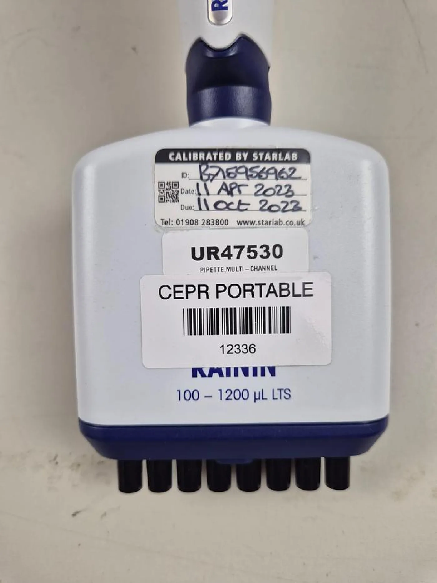 Rainin LTS E4XLS, 5-50µL Multichannel Pipette 8 - 2
