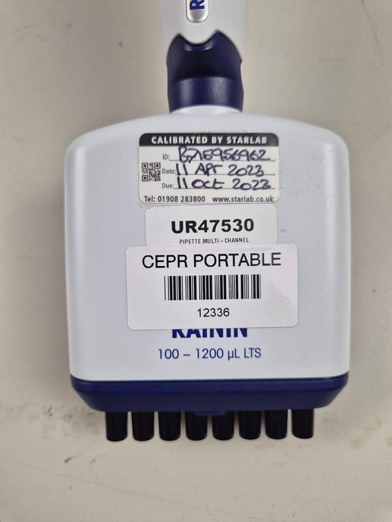 Rainin LTS E4XLS, 5-50µL Multichannel Pipette 8
