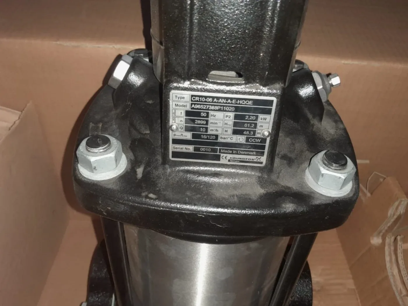 Grundfos Vertikale mehrstufige Kreiselpumpe CR10-06 A-AN-A-E-HQQE - 6