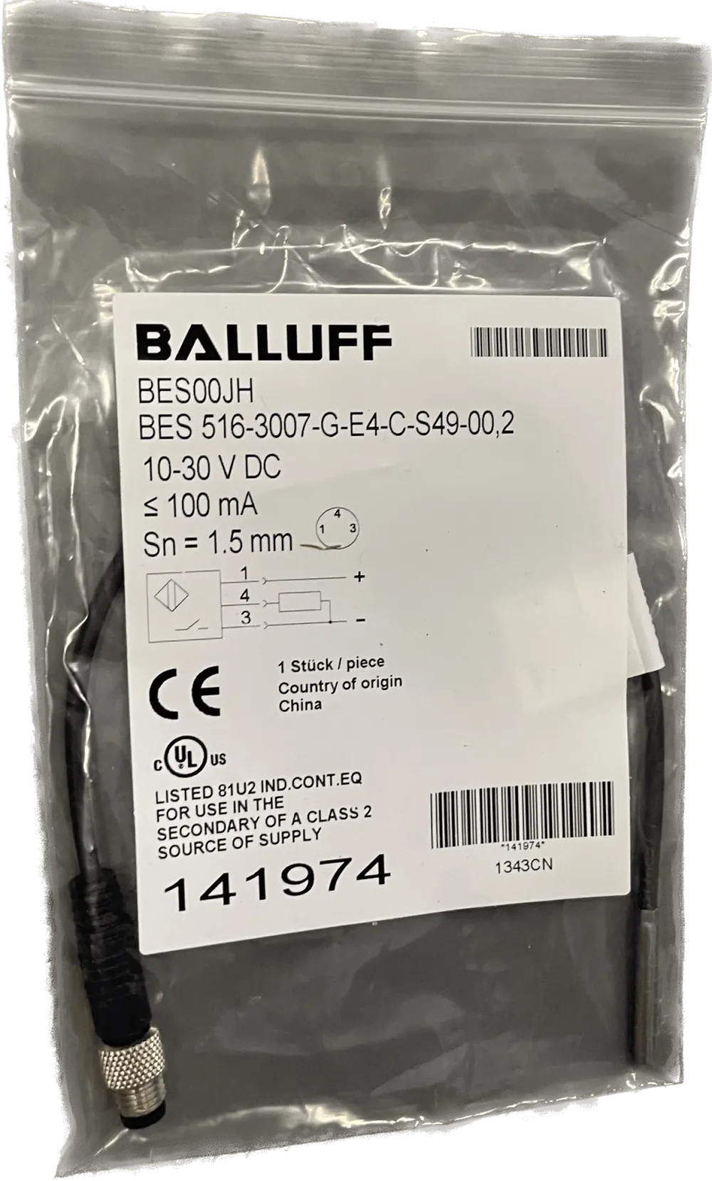 BALLUFFInduktive Standardsensoren mit Vorzugstypen BES 516-3007-G-E4-C-S49-00,2