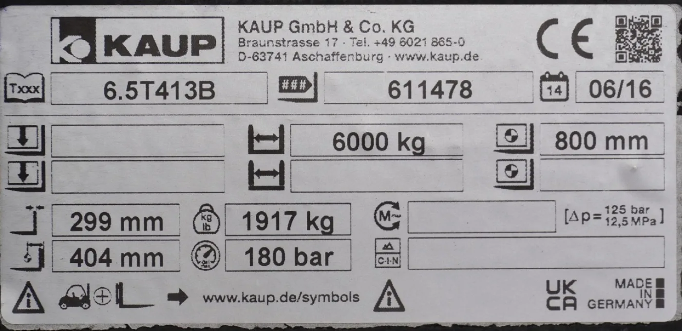 Ballenklammer Kaup 6,5T413B (2016) - 4