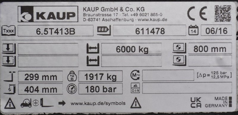 Ballenklammer Kaup 6,5T413B (2016)