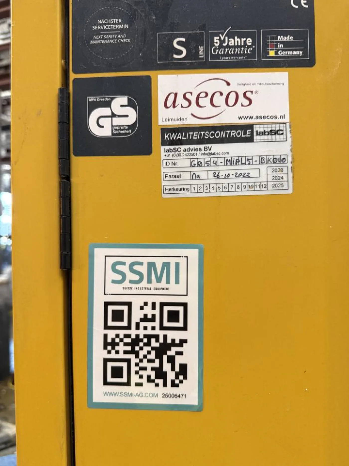 2015 Asecos Fire-Resistant Chimie Storage Cabinet - 3
