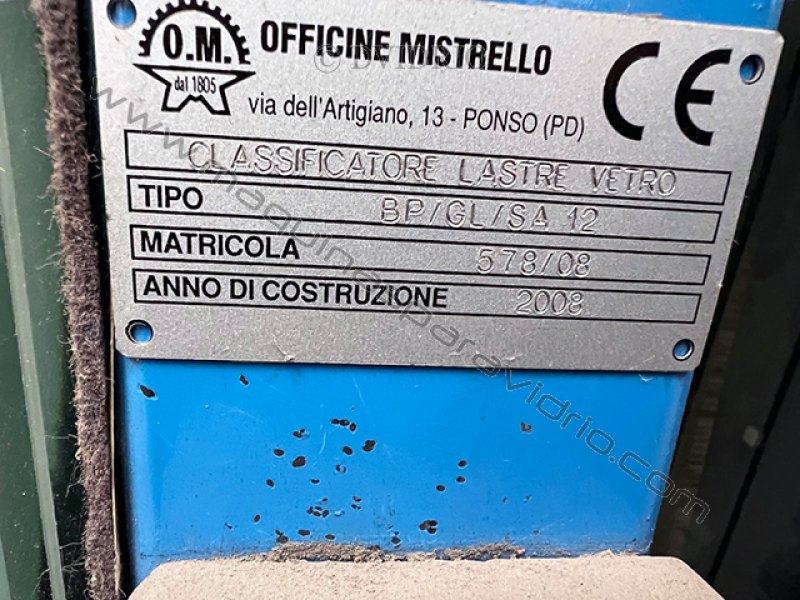 CLASIFICADOR PARA HOJAS DE VIDRIO JUMBO MISTRELO