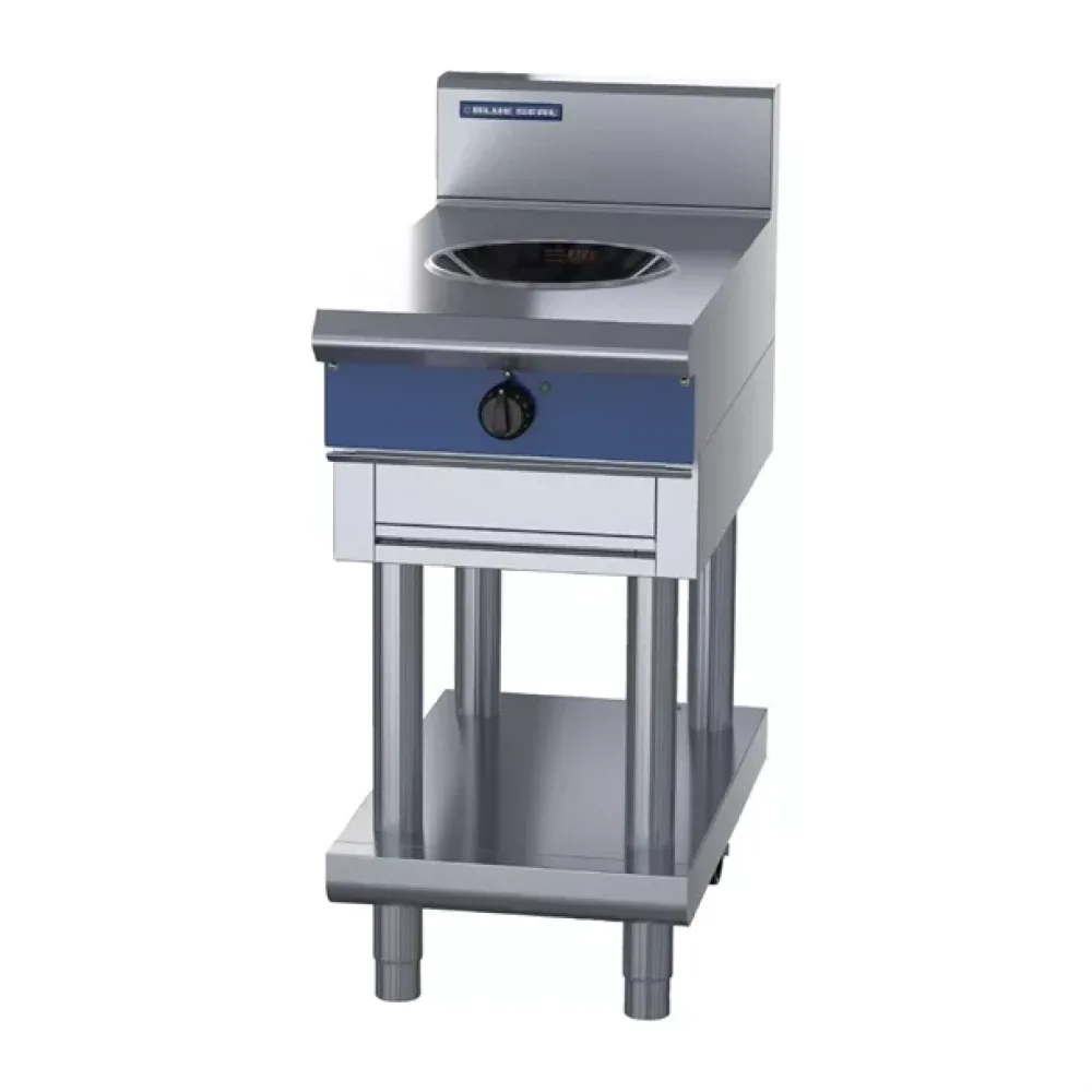 Blue Seal 450mm Induction Wok 5kW with Leg Stand UK IN511W5-L - islandcatering