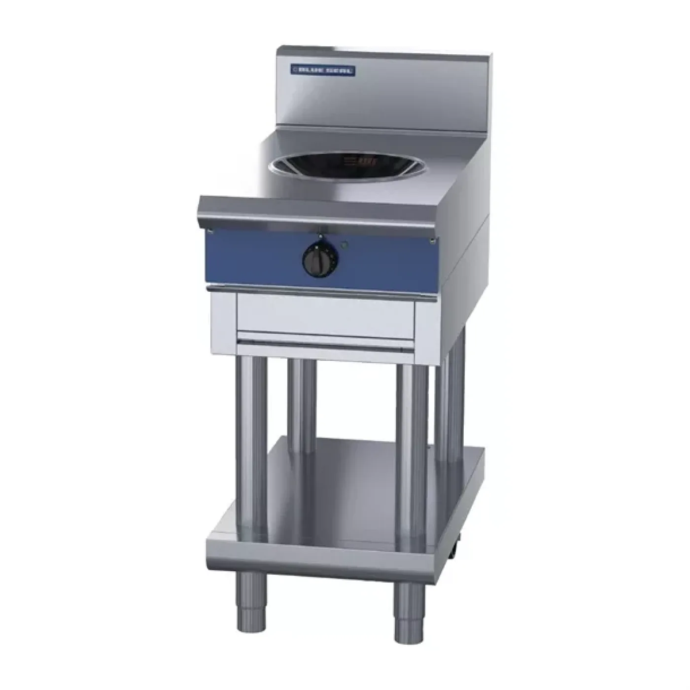 Blue Seal 450mm Induction Wok 5kW with Leg Stand UK IN511W5-L - islandcatering - 1