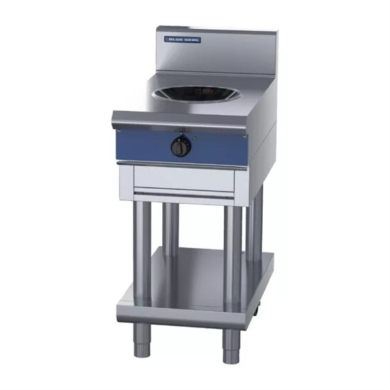 Blue Seal 450mm Induction Wok 5kW with Leg Stand UK IN511W5-L - islandcatering