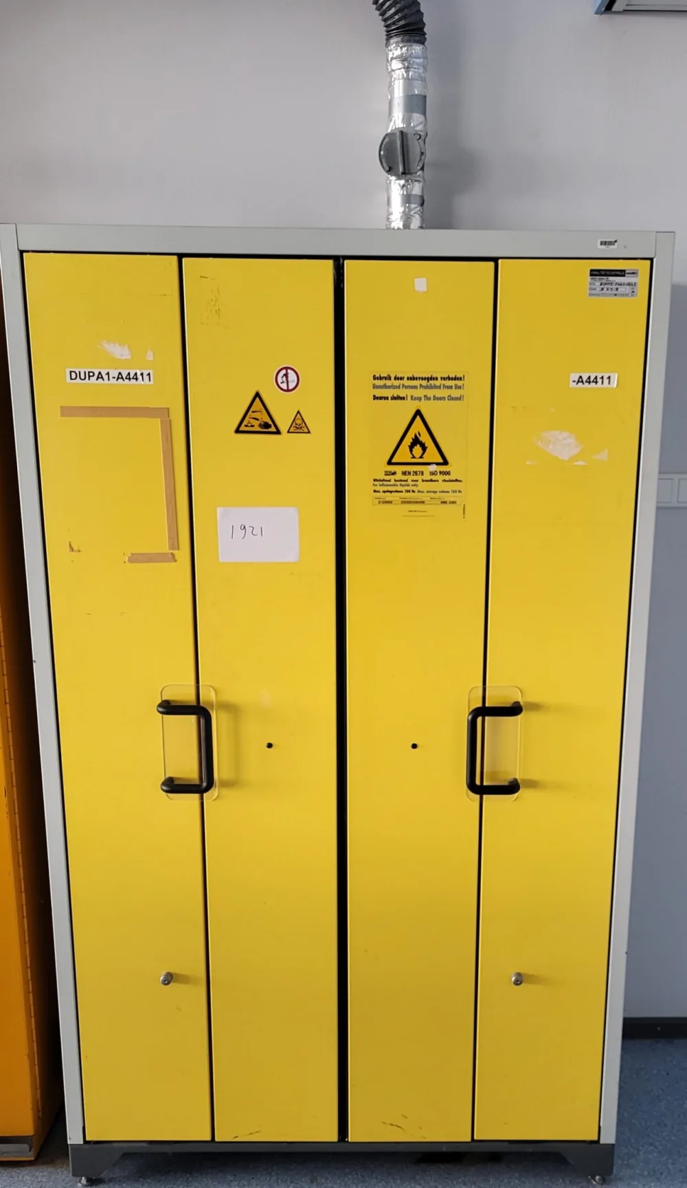 1921 - Used Dupa chemical storage cabinet