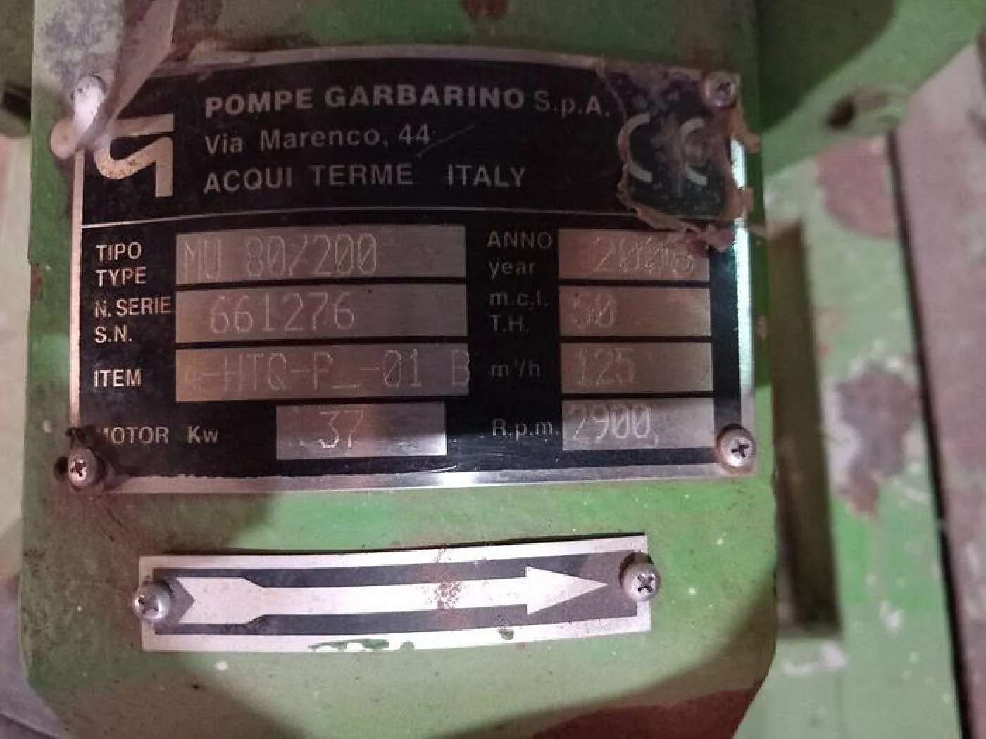 Bomba Garbarino MU 80-200-1 - 3