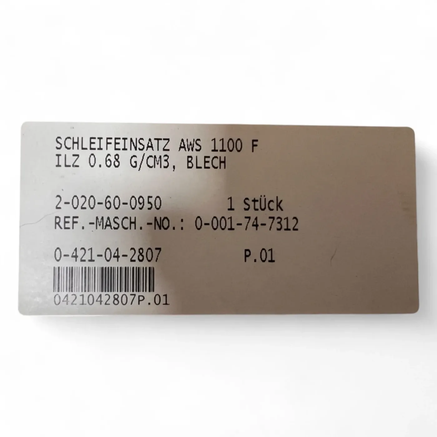 HOMAG BÜTFERING SCHLEIFEINSATZ AWS 1100 F Schleifschuh 2-020-60-0950 Ref. 0-421-04-2807 - 5