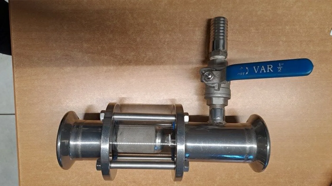 VENTURI TUBE WITH INSPECTION GLASS AND POROUS CANDLE, SECOND HAND MACHINE - 2